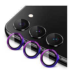 Order the metal ring with HD tempered glass for Galaxy S23 and S23 Plus in colorful designs.