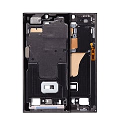 Stock up on the middle frame housing for Galaxy S23 Ultra, US or International version, service pack, in phantom black.