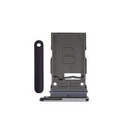 Stock up on the single SIM card tray for Galaxy S23 Ultra in phantom black.