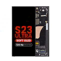 OLED Assembly with Frame for Galaxy S23 Ultra (S918) (GRAPHITE) (Aftermarket Pro Soft Oled / 120HZ)