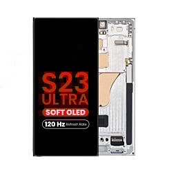 OLED Assembly with Frame for Galaxy S23 Ultra (S918) (SKY BLUE) (Aftermarket Pro Soft Oled / 120HZ)
