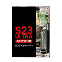 OLED Assembly with Frame for Galaxy S23 Ultra (S918) (CREAM) (Aftermarket Plus Soft Oled / 120Hz)