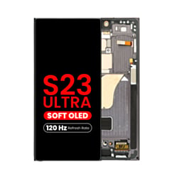 OLED Assembly with Frame for Galaxy S23 Ultra (S918) (GRAPHITE) (Aftermarket Plus Soft Oled / 120Hz)
