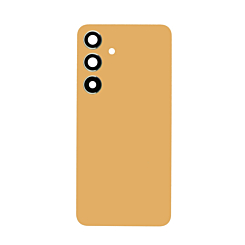 Purchase the Back Glass with Camera Lens and Adhesive for Galaxy S24, no logo, in sandstone orange.
