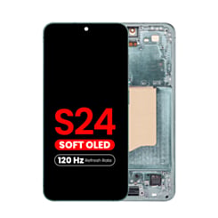 OLED Assembly with Frame for Galaxy S24 (S921) (JADE GREEN) (Aftermarket Plus Soft Oled / 120Hz)