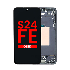 Buy the OLED Assembly with Frame for Galaxy S24 FE 5G S721 in Graphite, Aftermarket OLED.

