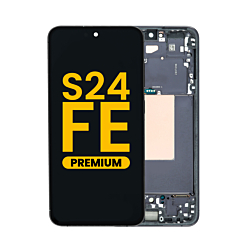 Purchase the OLED assembly with frame for Galaxy S24 FE 5G S721 in graphite, premium.