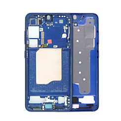 Stock up on the middle frame housing for Galaxy S25, model S931, North American version in navy.