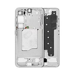 Shop the middle frame housing for Galaxy S25, model S931, North American version in silver shadow.