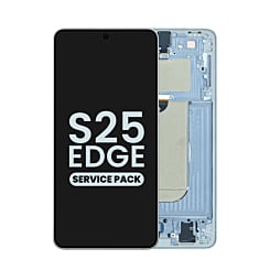 Stock up on the OLED Assembly with Frame for Galaxy S25 Edge, model S937, in titanium silver, service pack.