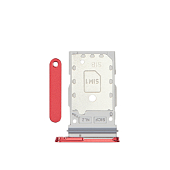 Dual Sim Card Tray for Galaxy S25  /  S25 Plus (CORAL RED)