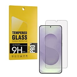Buy the Clear Tempered Glass for Galaxy S24 Plus and S25 Plus, case friendly, 2.5D, single piece.