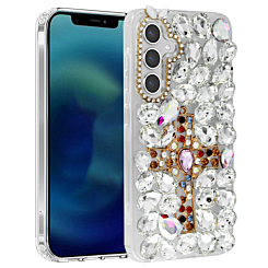 Crystal Flower Silicone Hard Case - COLORFUL for Galaxy S25 Plus (Only Ground Shipping)