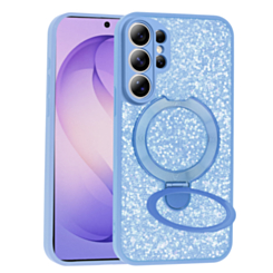 Sparkle Luxury Slim Case with Magnetic Kickstand for Galaxy S26 Ultra (LIGHT BLUE) (Only Ground Shipping)