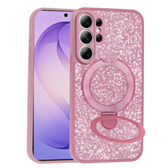 Sparkle Luxury Slim Case with Magnetic Kickstand for Galaxy S26 Ultra (PINK) (Only Ground Shipping)