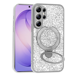 Sparkle Luxury Slim Case with Magnetic Kickstand for Galaxy S26 Ultra (SILVER) (Only Ground Shipping)