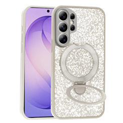 Sparkle Luxury Slim Case with Magnetic Kickstand for Galaxy S26 Ultra (WHITE) (Only Ground Shipping)