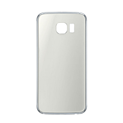 Order the white back glass with camera lens and adhesive for Galaxy S6, no logo.