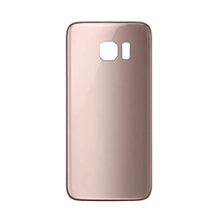 Shop the pink back glass with camera lens and adhesive for Galaxy S7, no logo.