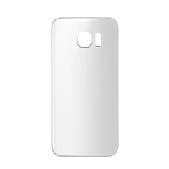 Purchase the white back glass with camera lens and adhesive for Galaxy S7, no logo.