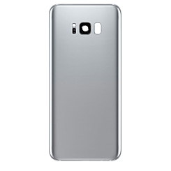 Back Glass with Camera Lens and Adhesive for Galaxy S8 (NO LOGO) (SILVER)