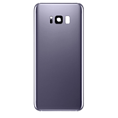 Back Glass with Camera Lens and Adhesive for Galaxy S8 (NO LOGO) (VIOLET GRAY)