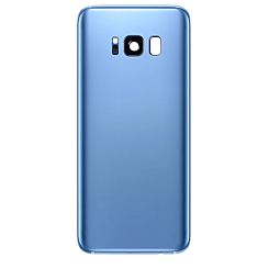 Back Glass with Camera Lens and Adhesive for Galaxy S8+ (NO LOGO) (CORAL BLUE)