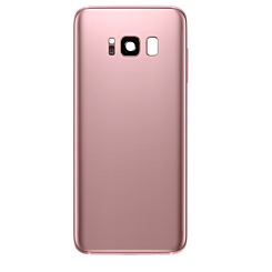 Back Glass with Camera Lens and Adhesive for Galaxy S8+ (NO LOGO) (ROSE PINK)