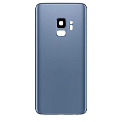 Back Glass with Camera Lens and Adhesive for Galaxy S9 (NO LOGO) (CORAL BLUE)