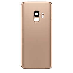 Back Glass with Camera Lens and Adhesive for Galaxy S9 (NO LOGO) (Sunrise Gold)