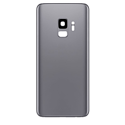 Back Glass with Camera Lens and Adhesive for Galaxy S9 (NO LOGO) (TITANIUM GRAY)