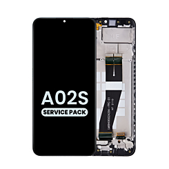Stock up on the LCD assembly with frame for Galaxy A02S A025U 2020, North America Version, service pack.