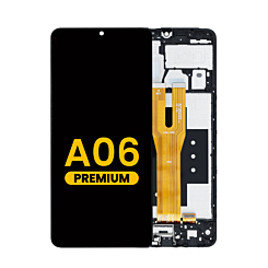 Shop the LCD Assembly with Frame for Galaxy A06 A065 2024 Black Premium.
