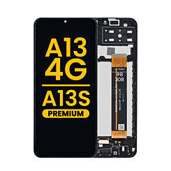 Purchase the LCD Assembly with frame for the Galaxy A13 4G model A135 released in 2022 and A13s model A137 released in 2022 in premium quality.
