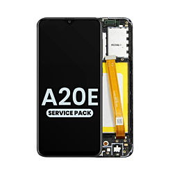 Buy the LCD Assembly with Frame for Galaxy A20e A202 2019 Service Pack.
