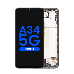 LCD Assembly with Frame for Galaxy A34 5G (A346 / 2023) (AWESOME GRAPHITE) (Aftermarket Incell)