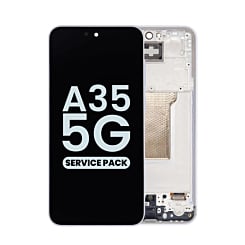 Shop the OLED Assembly with Frame for Galaxy A35 5G A356 2024 in Awesome Ice Blue, Service Pack.