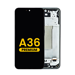 Purchase the OLED Assembly with Frame for Galaxy A36 A366 2025 in black, Premium.