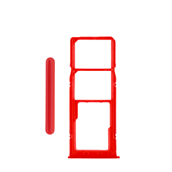 Stock up on the Dual SIM Card Tray for Galaxy A50 A505, A30 A305, and A20 A205 in red.
