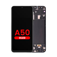 OLED Assembly with Frame for Galaxy A50 (A505U / 2019) (Aftermarket OLED)