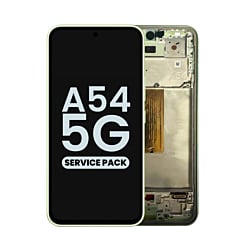 Buy the OLED assembly with frame for the Galaxy A54 5G 2023 in Awesome Lime, service pack.