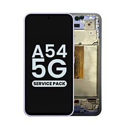 Shop the OLED assembly with frame for the Galaxy A54 5G 2023 in Awesome Violet, service pack.