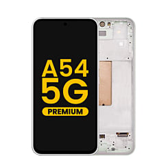 Buy the OLED assembly with frame for the Galaxy A54 5G 2023 in Awesome White, premium version.