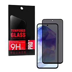 Grab wholesale deals on the privacy tempered glass for the Galaxy A55 5G 2024, 2.5D, 1 piece.