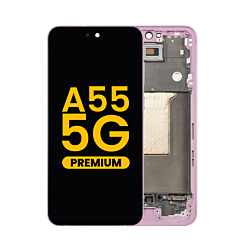 Purchase the OLED assembly with frame for the Galaxy A55 5G 2024 in Awesome Lilac, premium version.