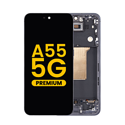 Purchase the OLED assembly with frame for the Galaxy A55 5G 2024 in Awesome Navy, premium version.