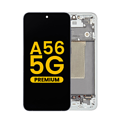 Purchase the OLED assembly with frame for the Galaxy A56 5G 2025 in Light Gray, premium version.