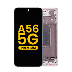 Stock up on the OLED assembly with frame for the Galaxy A56 5G 2025 in Pink, premium version.
