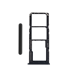 Stock up on the SIM card tray for the Galaxy A70 in black.