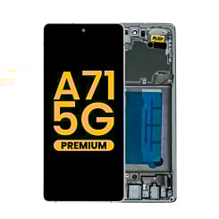 Order the premium Prism Cube Silver OLED assembly with frame for the Galaxy A71 5G 2020 model A716U.